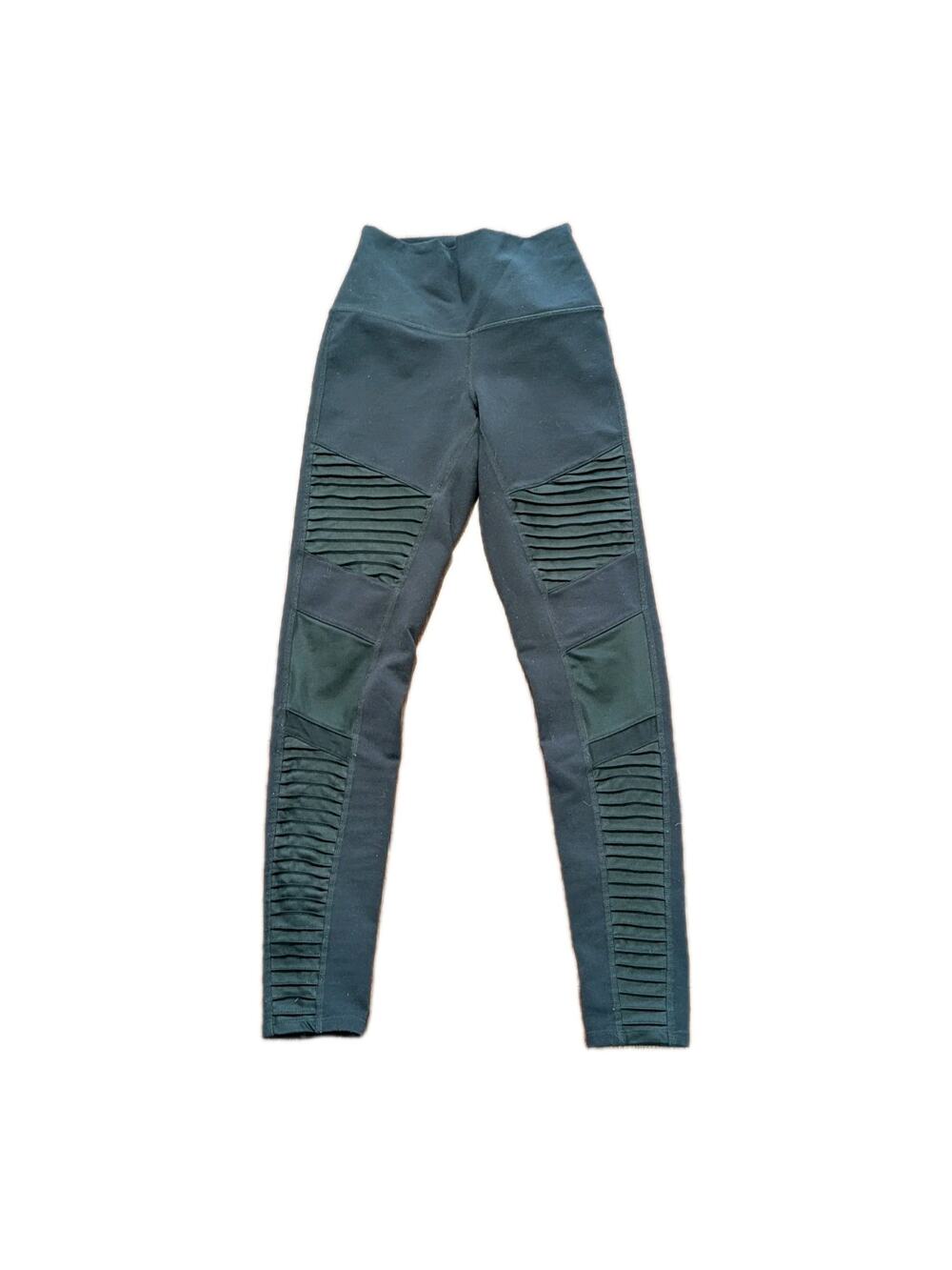Alo Yoga Womens High-Waist Moto Leggings Hunter Green Size XS